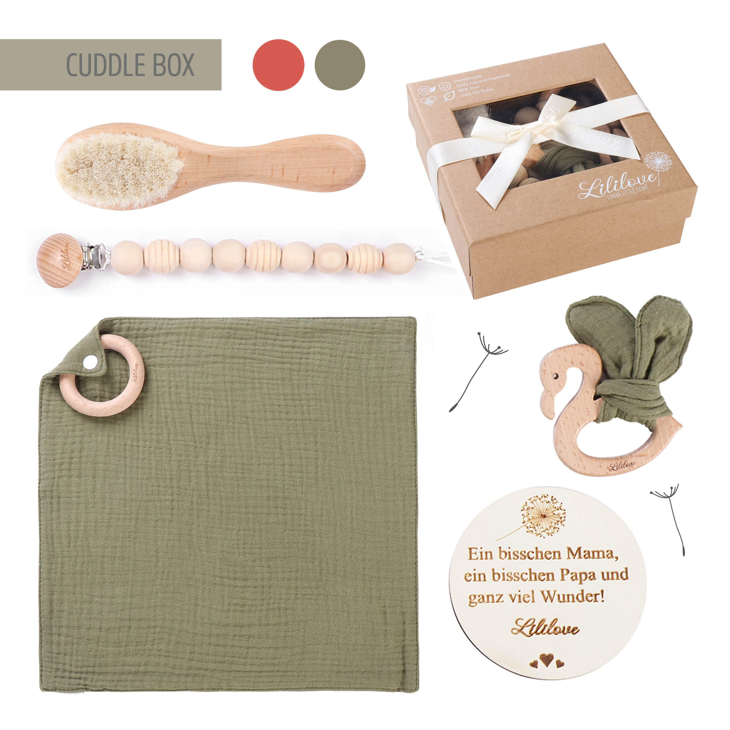 Geschenkset - Cuddle Box - dark green