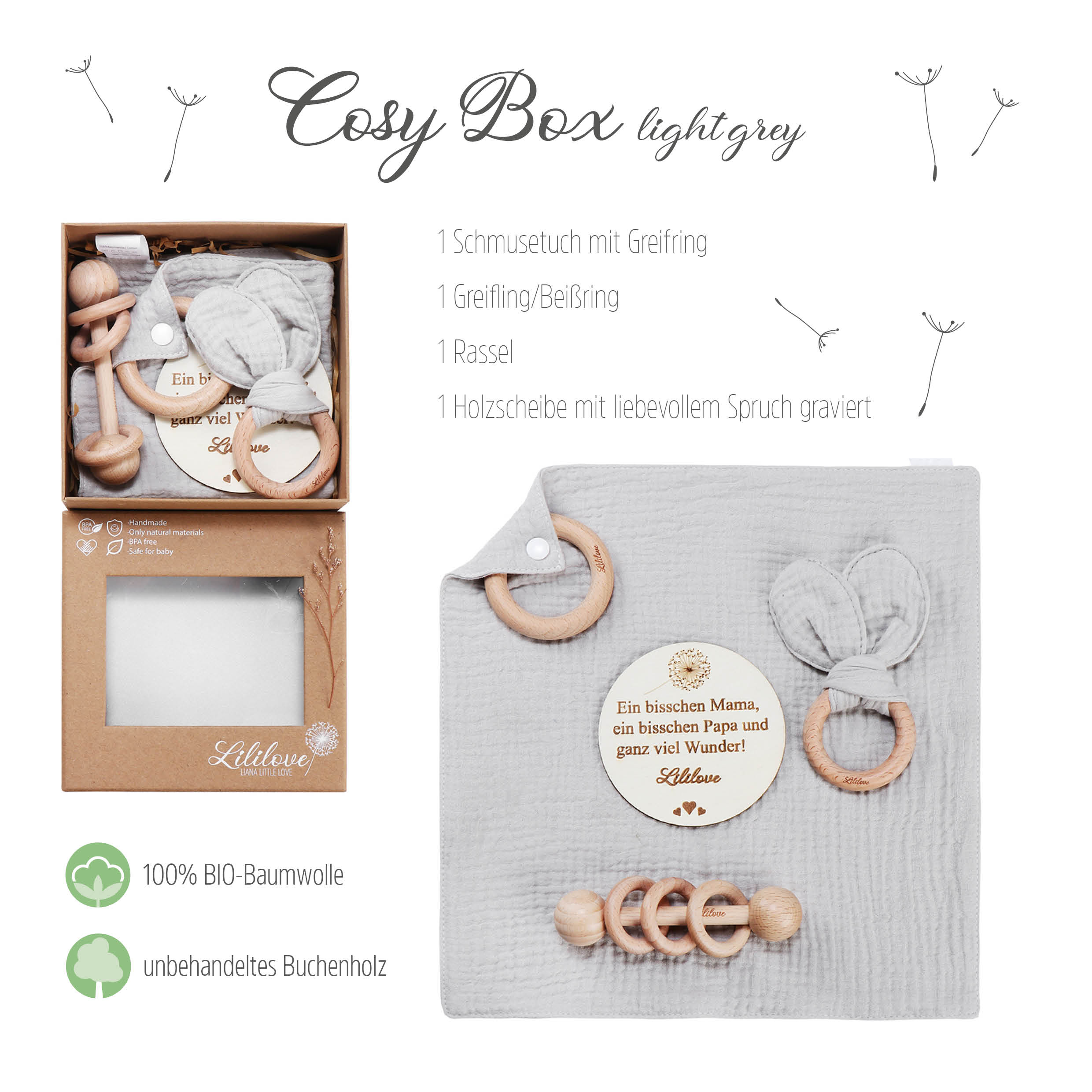 Geschenkset - Cosy Box - grey