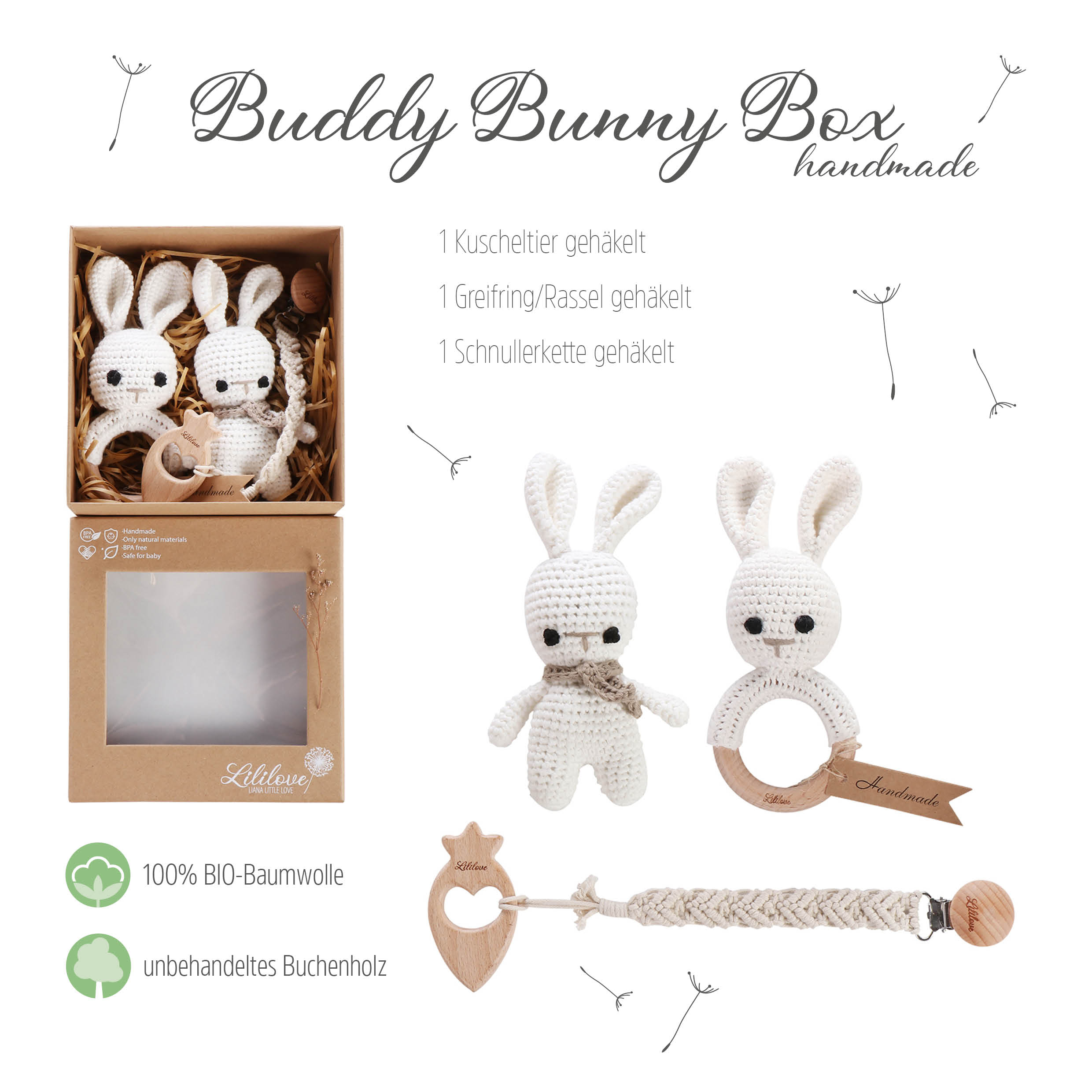 Geschenkset - Buddy Bunny Box - handmade