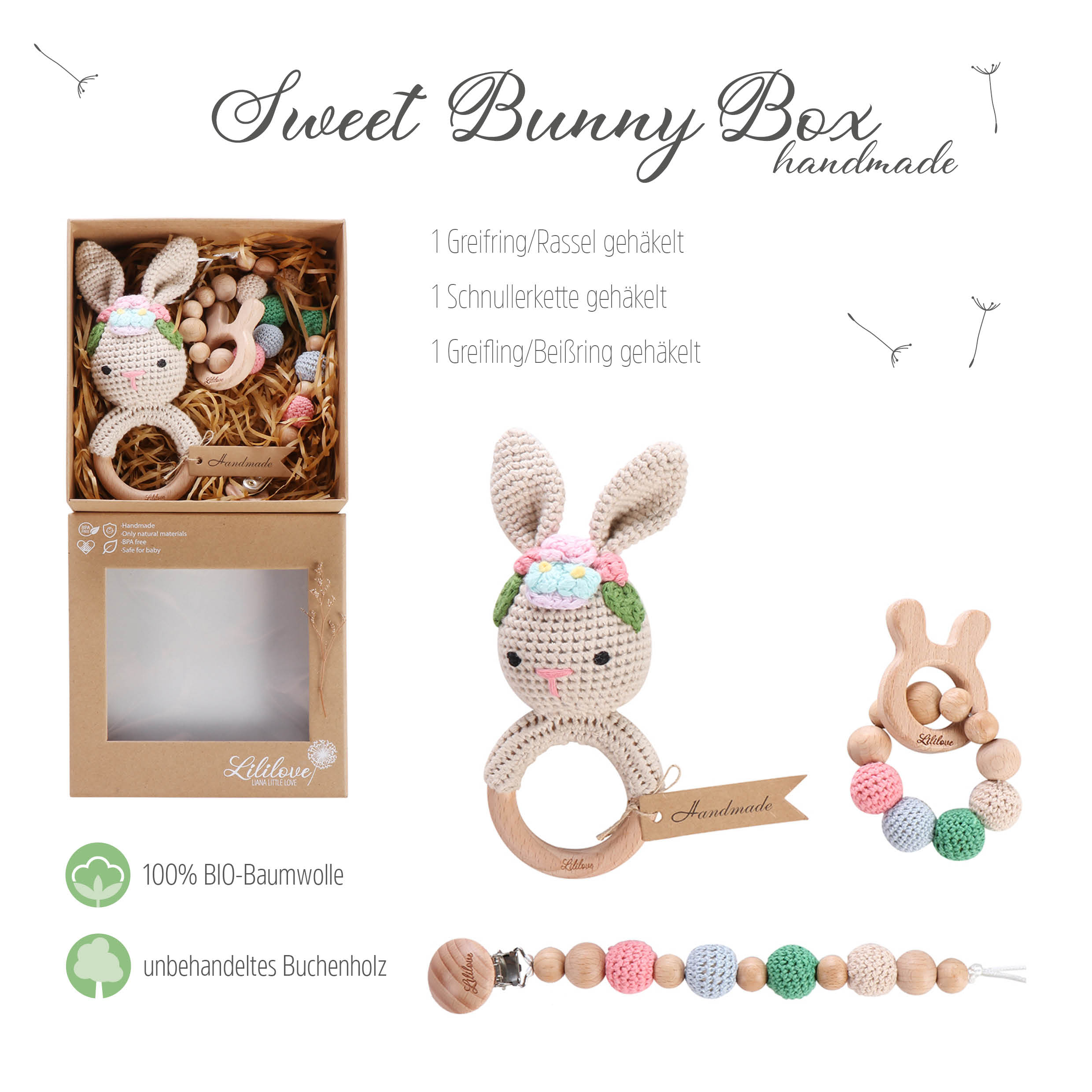 Geschenkset -  Sweet Bunny Box - handmade