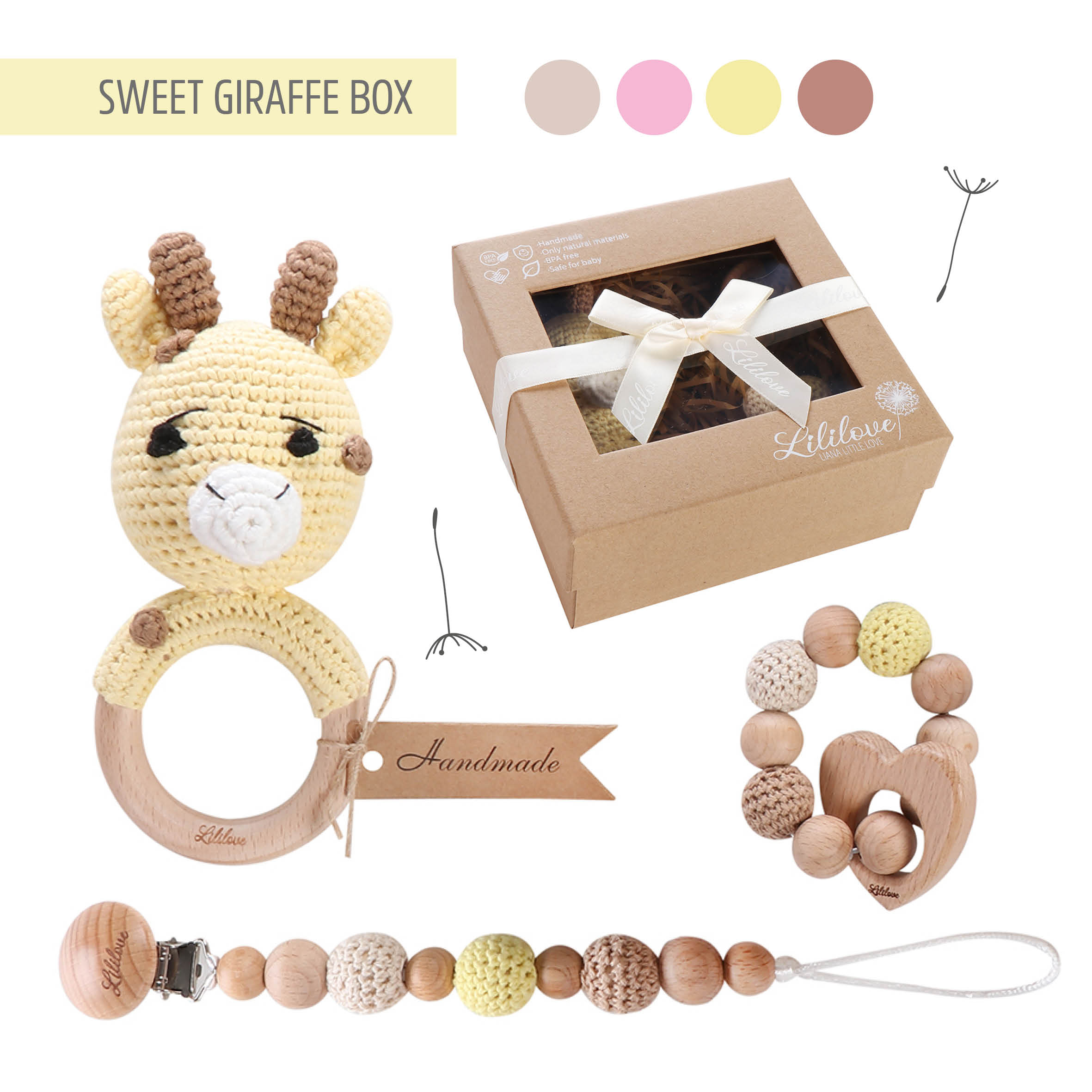 Geschenkset - Sweet Giraffe Box - handmade