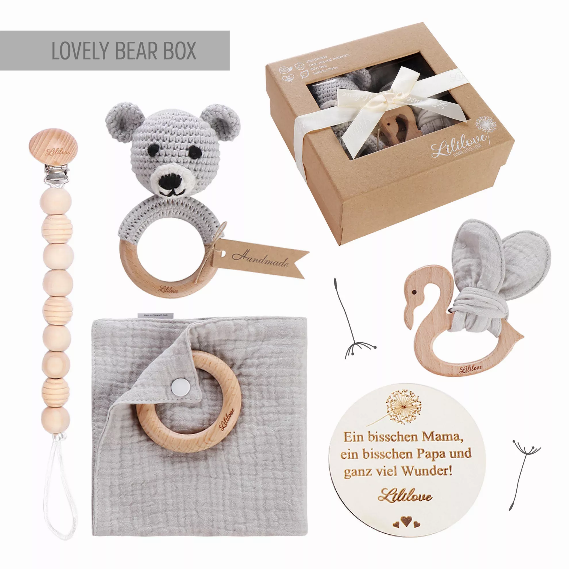 Geschenkset - Lovely Bear Box - handmade
