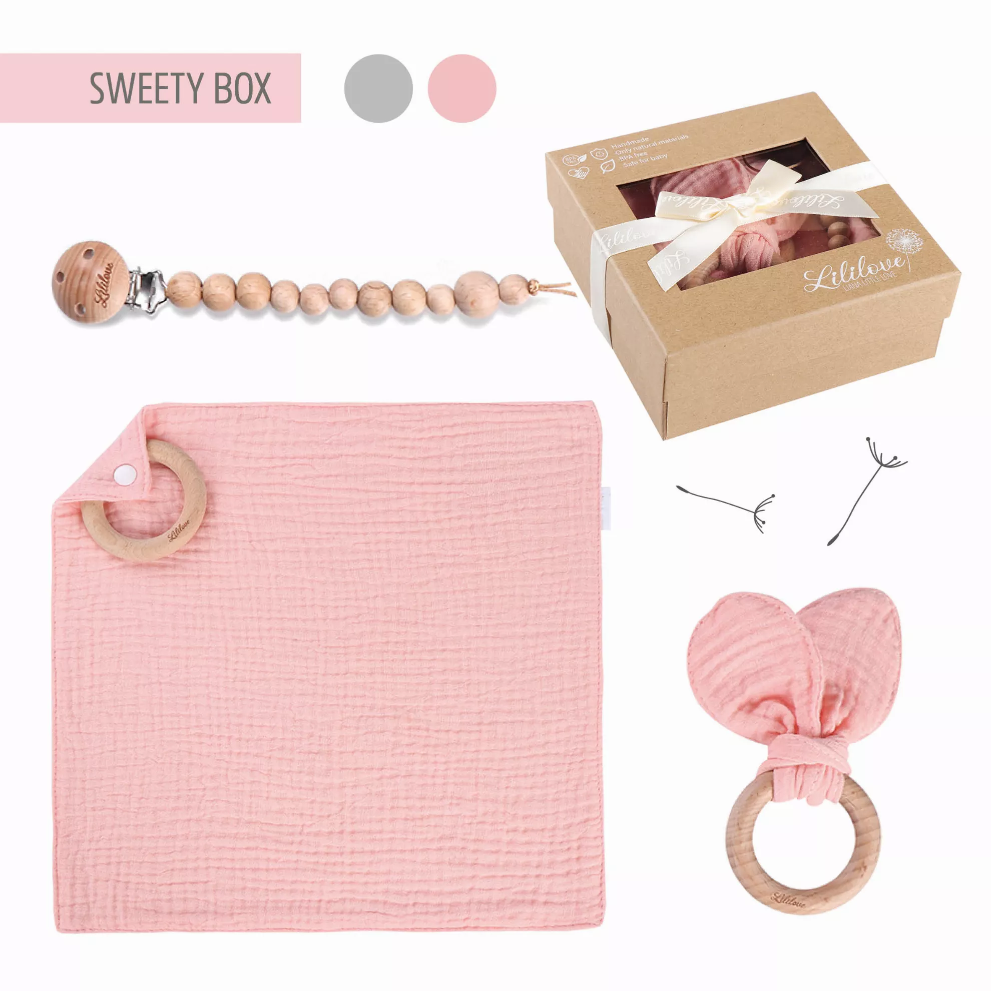 Geschenkset - Sweety Box - rose