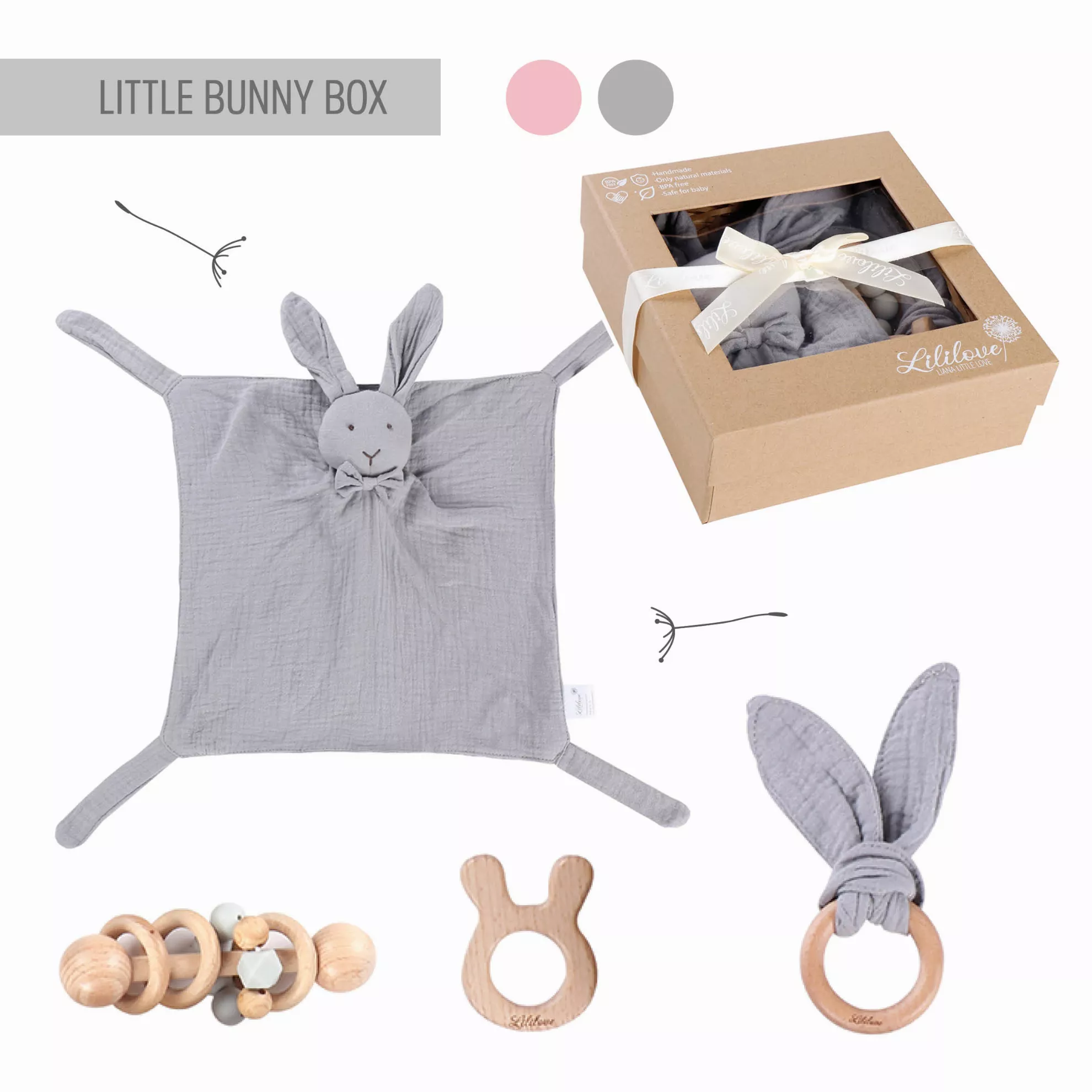 Geschenkset - Little Bunny Box - grey