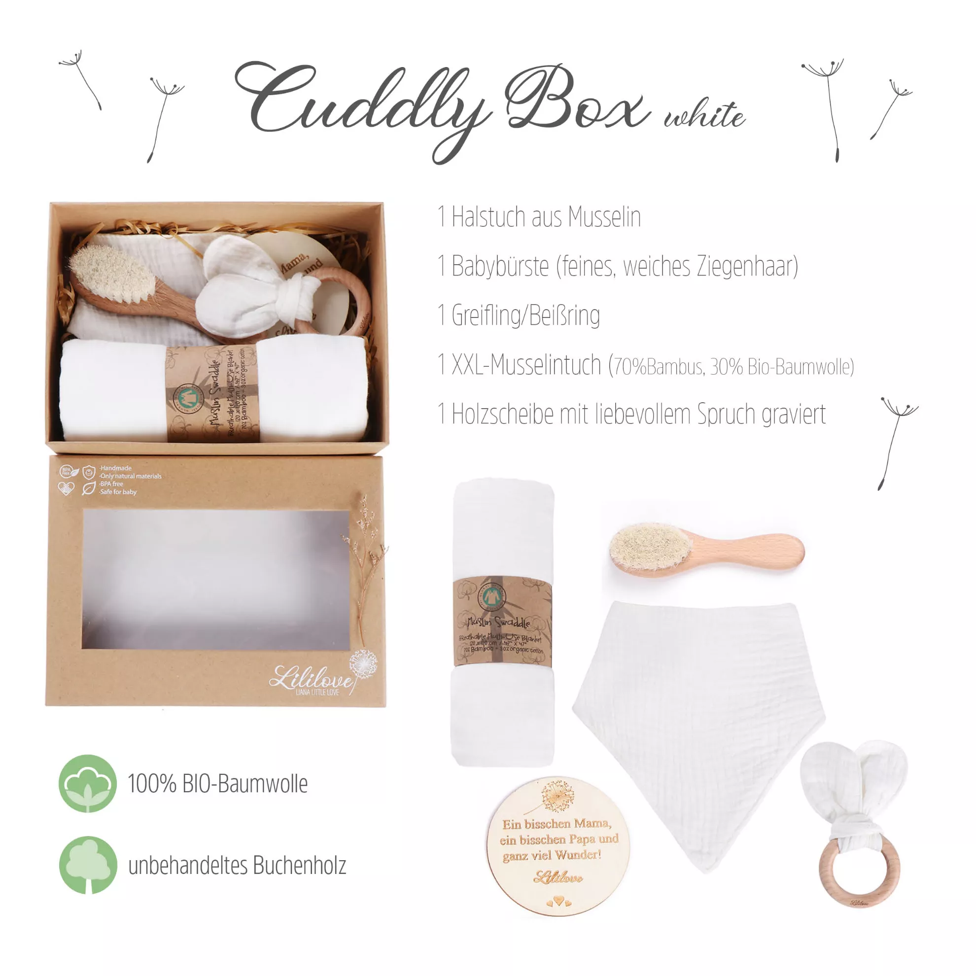 Geschenkset - Cuddly Box - white