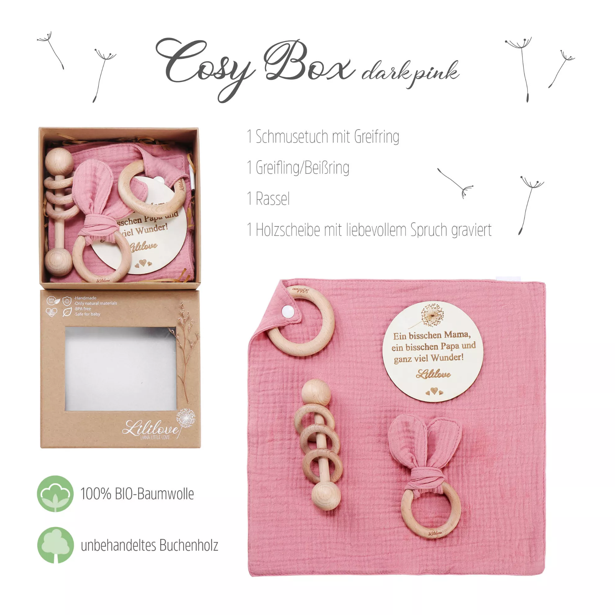 Geschenkset - Cosy Box - dark pink