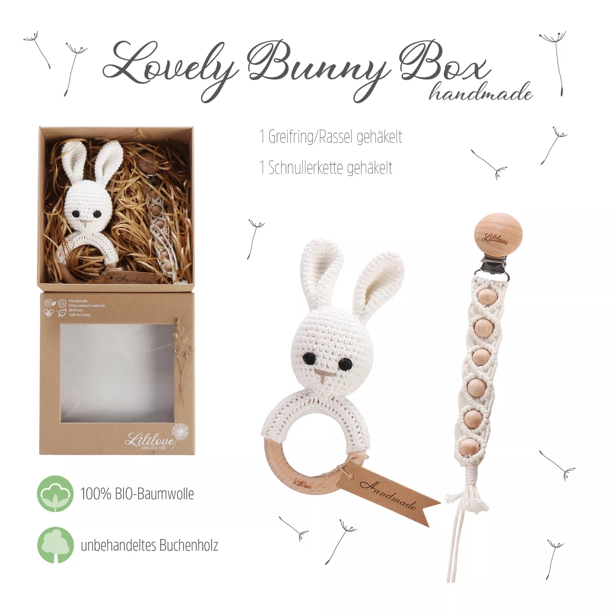 Geschenkset - Lovely Bunny Box - handmade