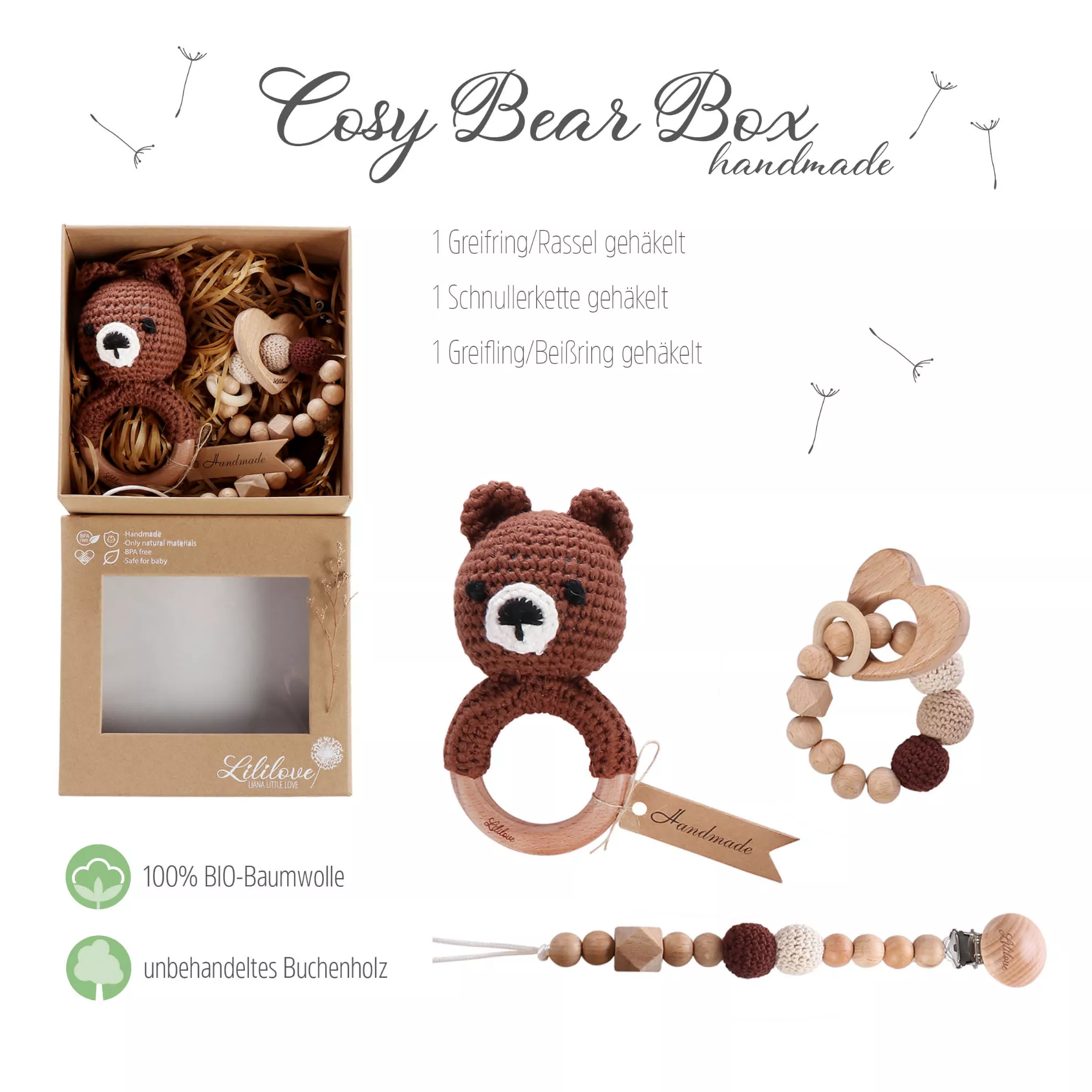 Geschenkset - Cosy Bear Box - handmade